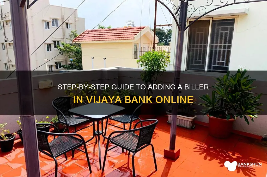 how to add biller in vijaya bank