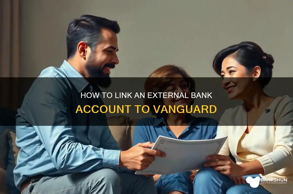 how to add external bank to vanguard