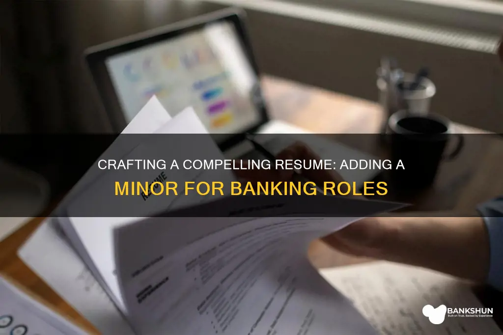 how to add minor to resume banking