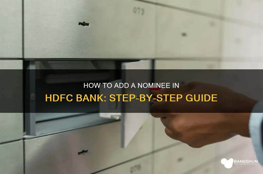 how to add nominee in hdfc bank