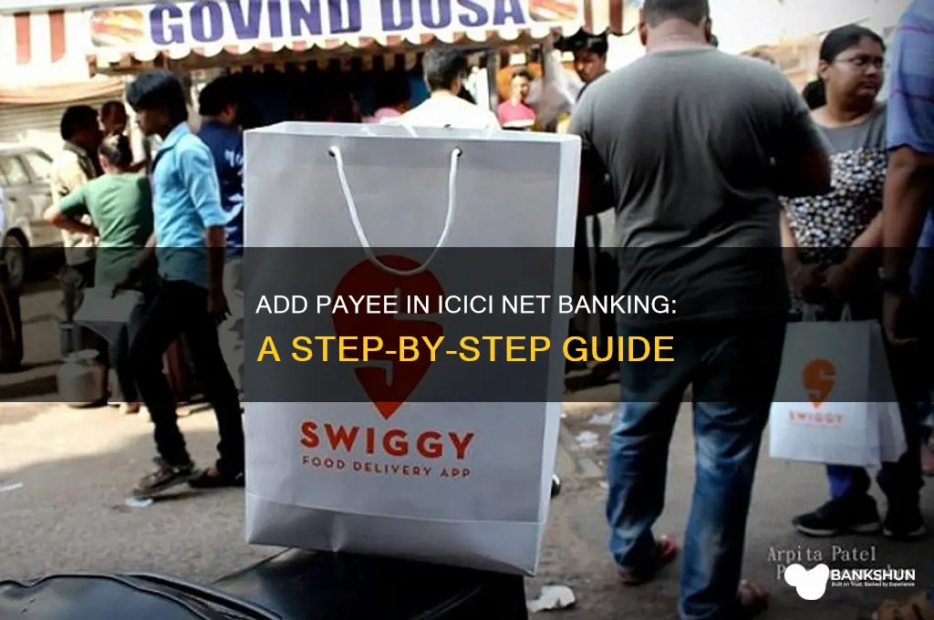 how to add payee icici net banking