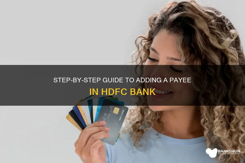 how to add payee in hdfc bank
