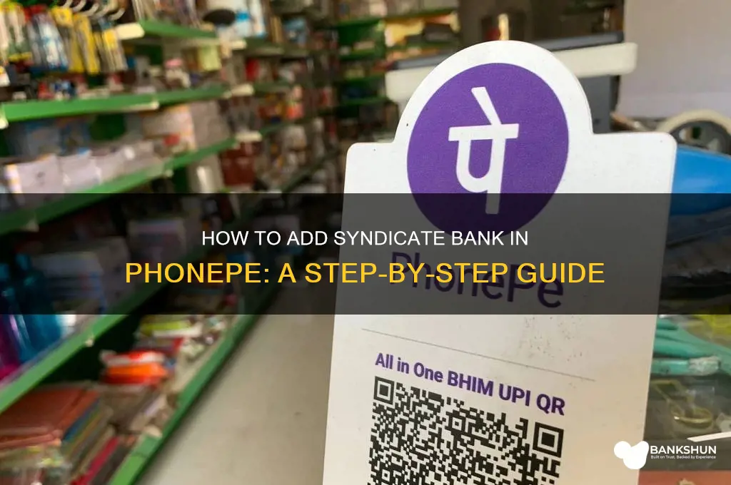 how to add syndicate bank in phonepe