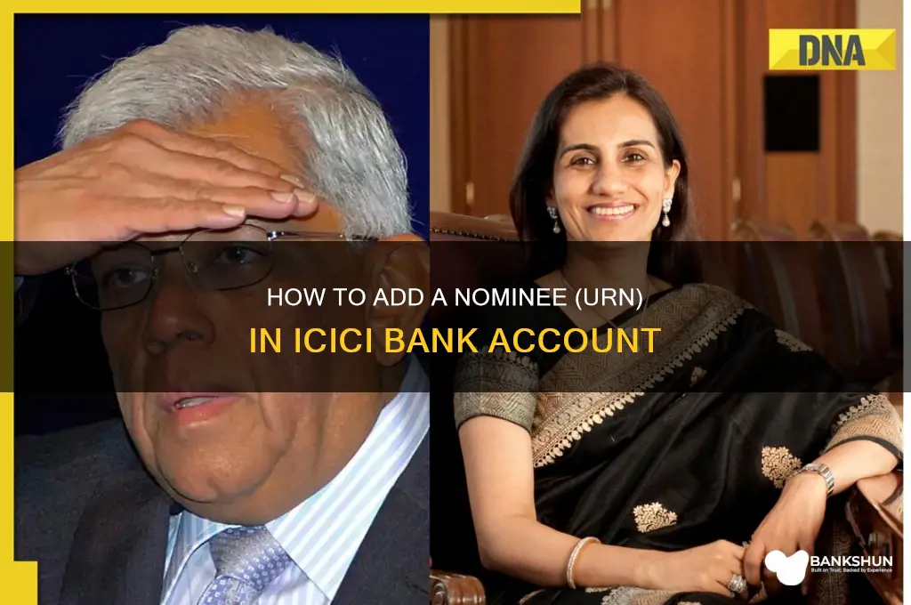 how to add urn in icici bank