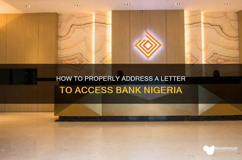 how to address letter to access bank