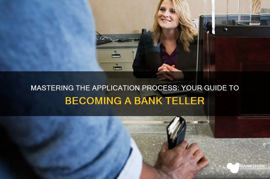 how to apply as a bank teller