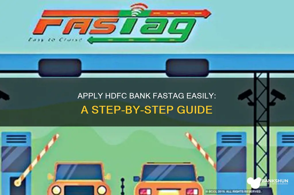 how to apply fastag from hdfc bank