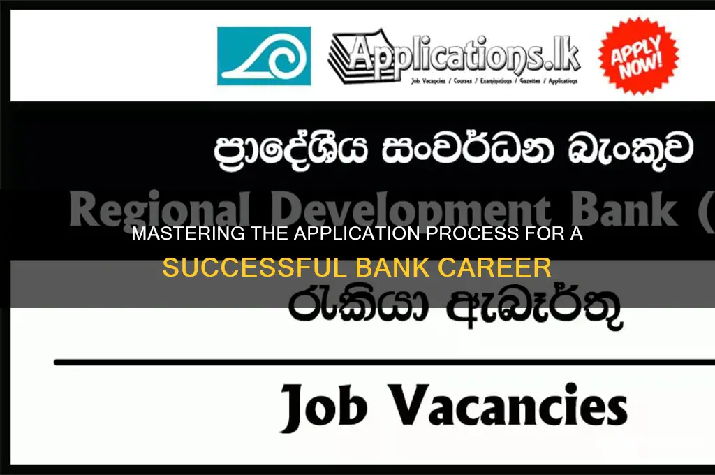 how to apply for a bank job