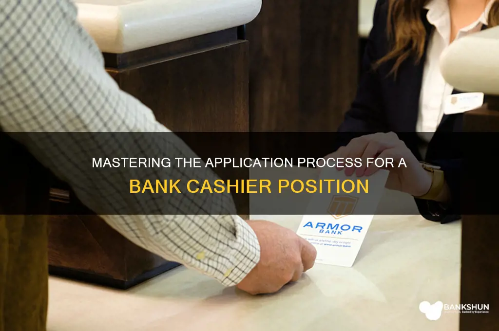 how to apply for bank cashier job