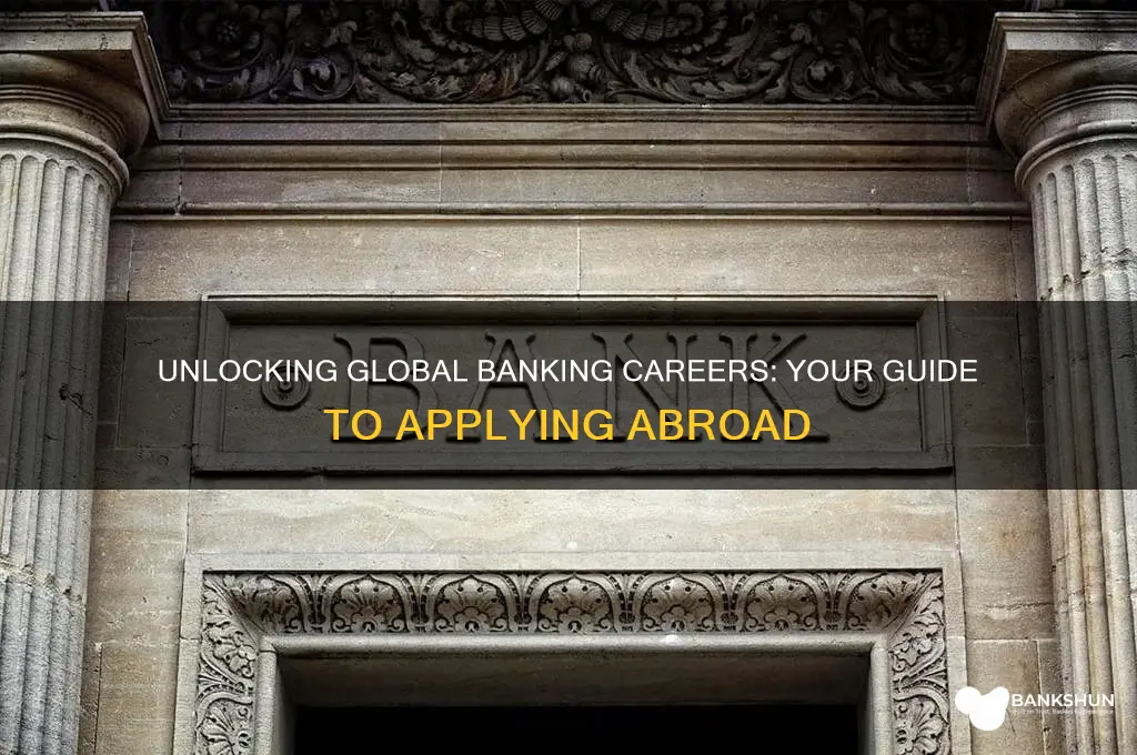 how to apply for bank jobs abroad