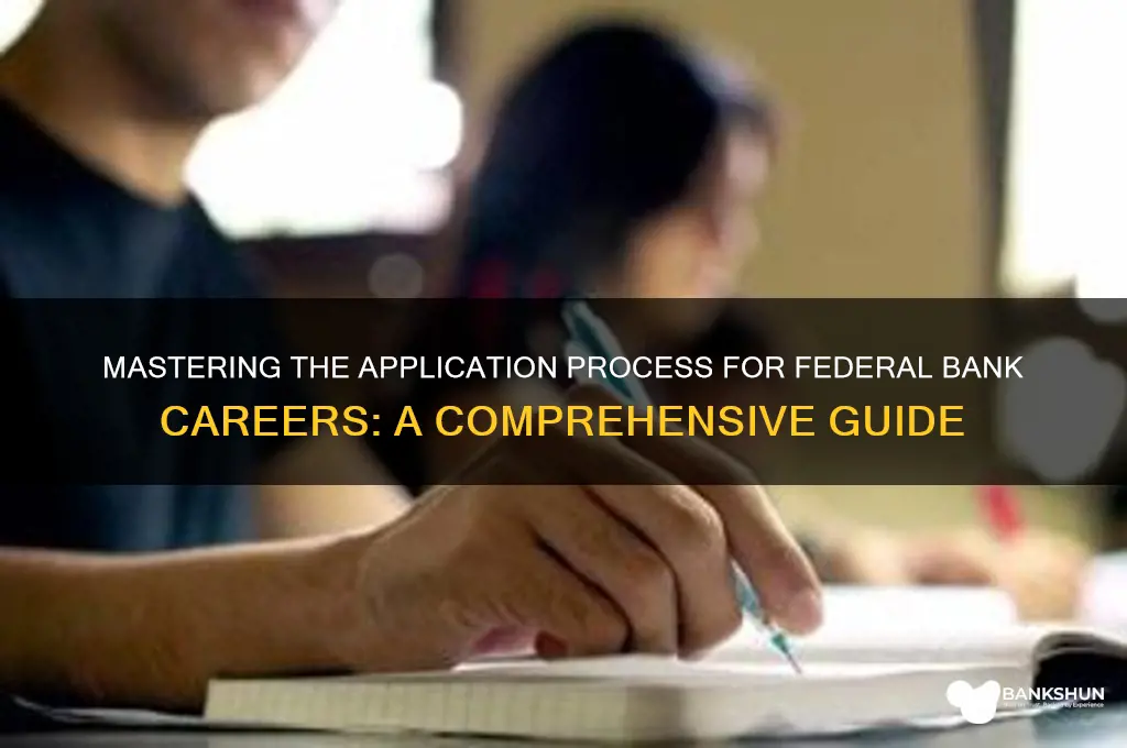 how to apply for federal bank jobs