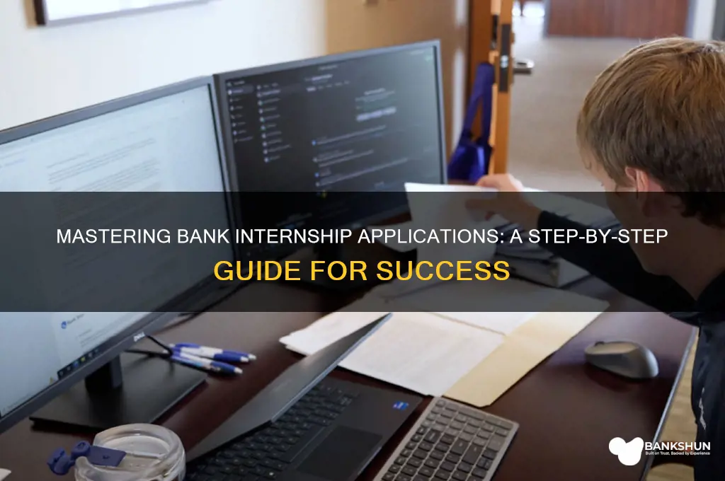 how to apply for internship in banks