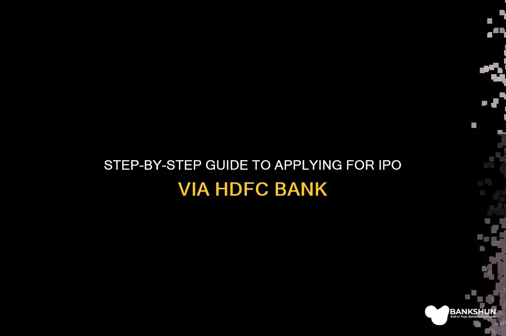 how to apply for ipo hdfc bank