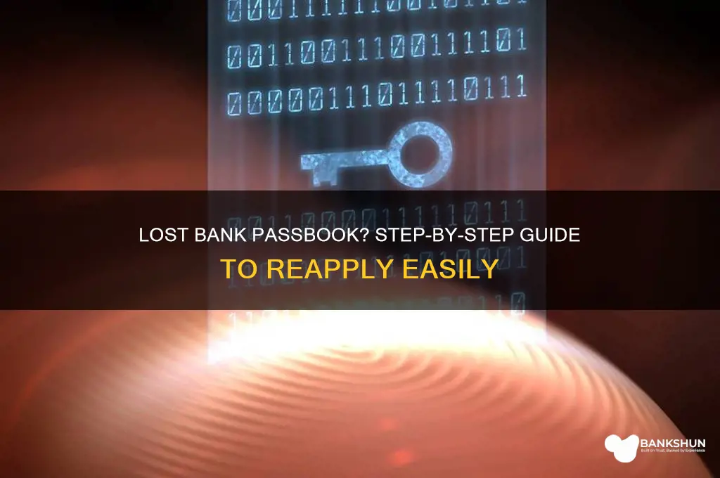 how to apply for lost bank passbook