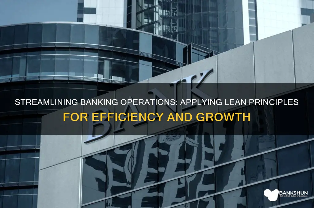 how to apply lean principles in banking