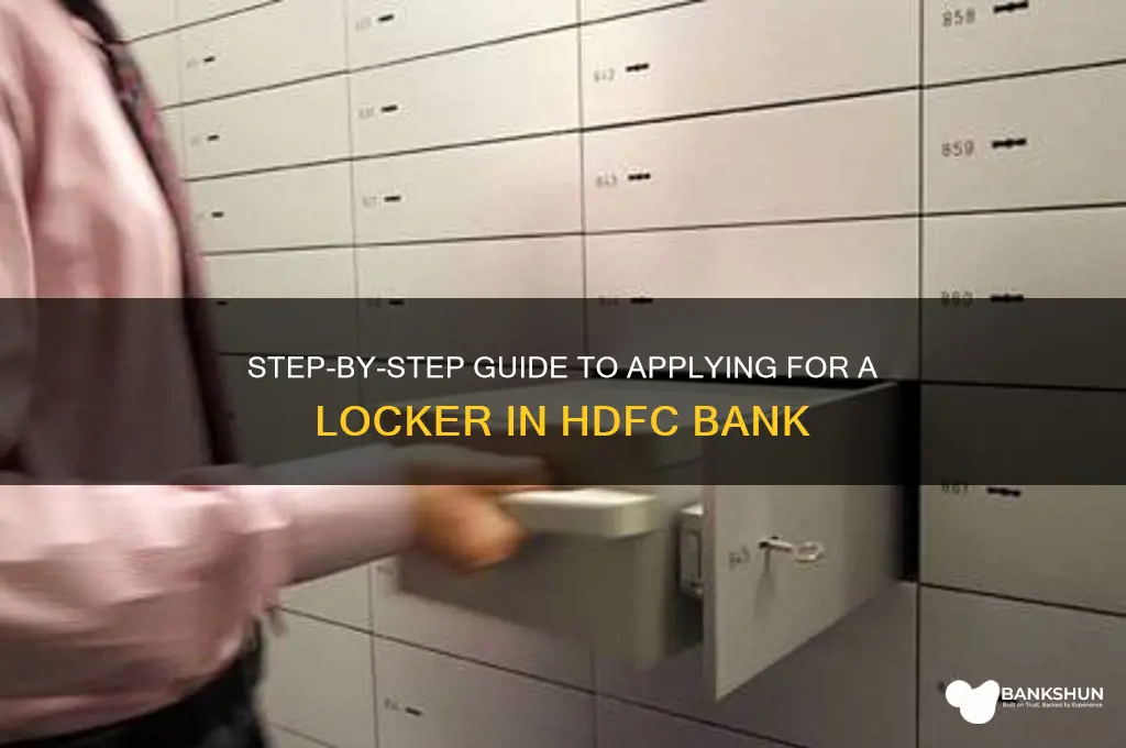 how to apply locker in hdfc bank
