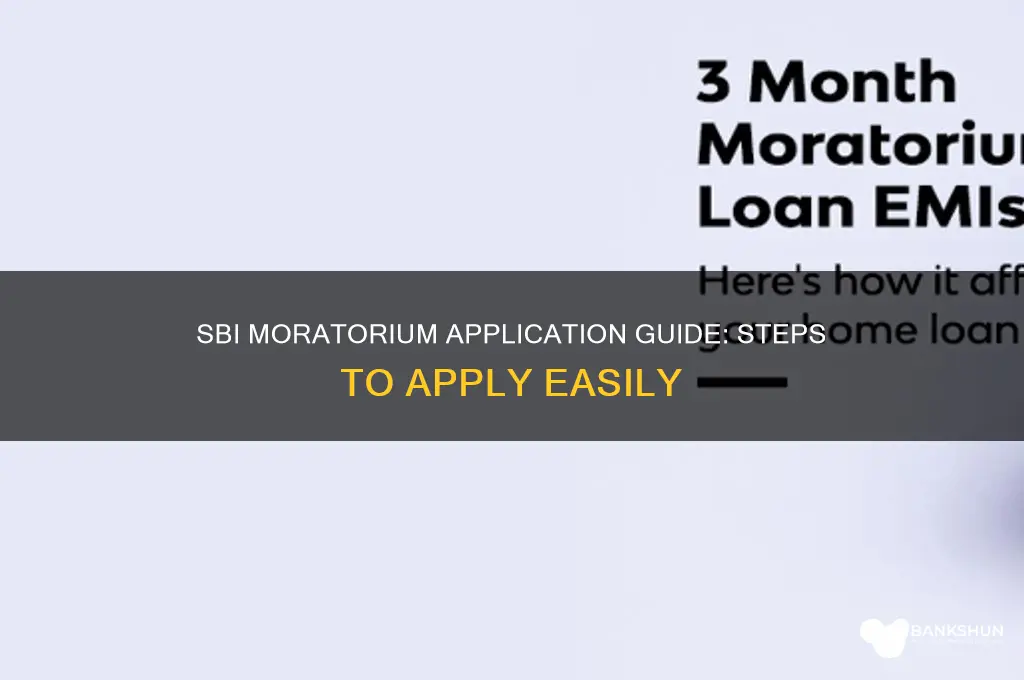 how to apply moratorium in sbi bank