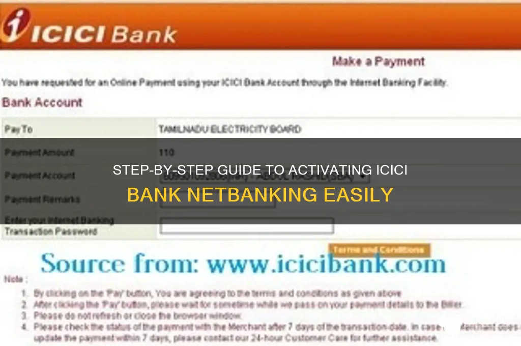 how to apply netbanking in icici bank