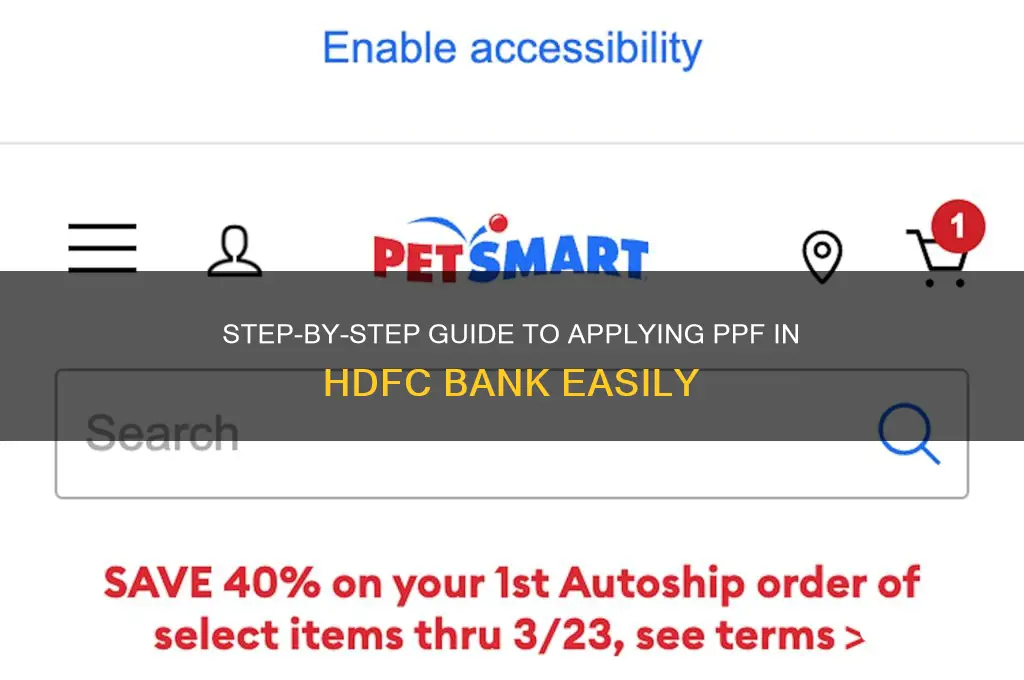 how to apply ppf in hdfc bank