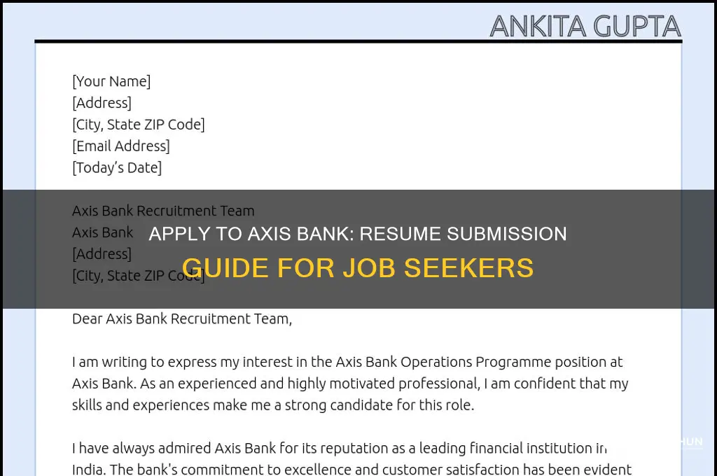how to apply resume in axis bank
