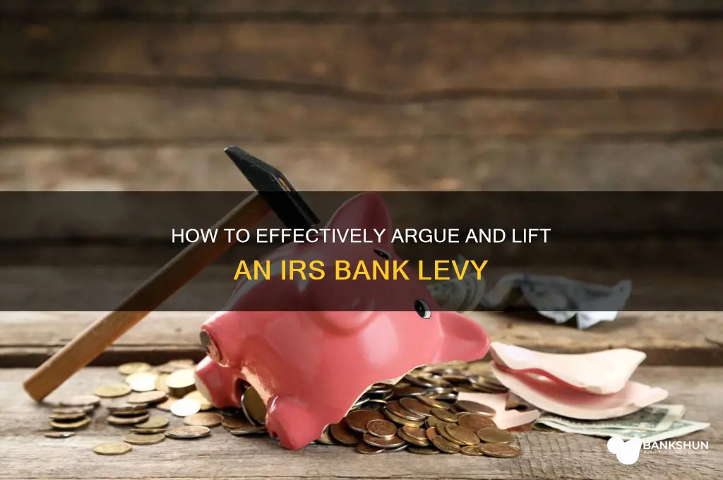 how to argue an irs bank levy