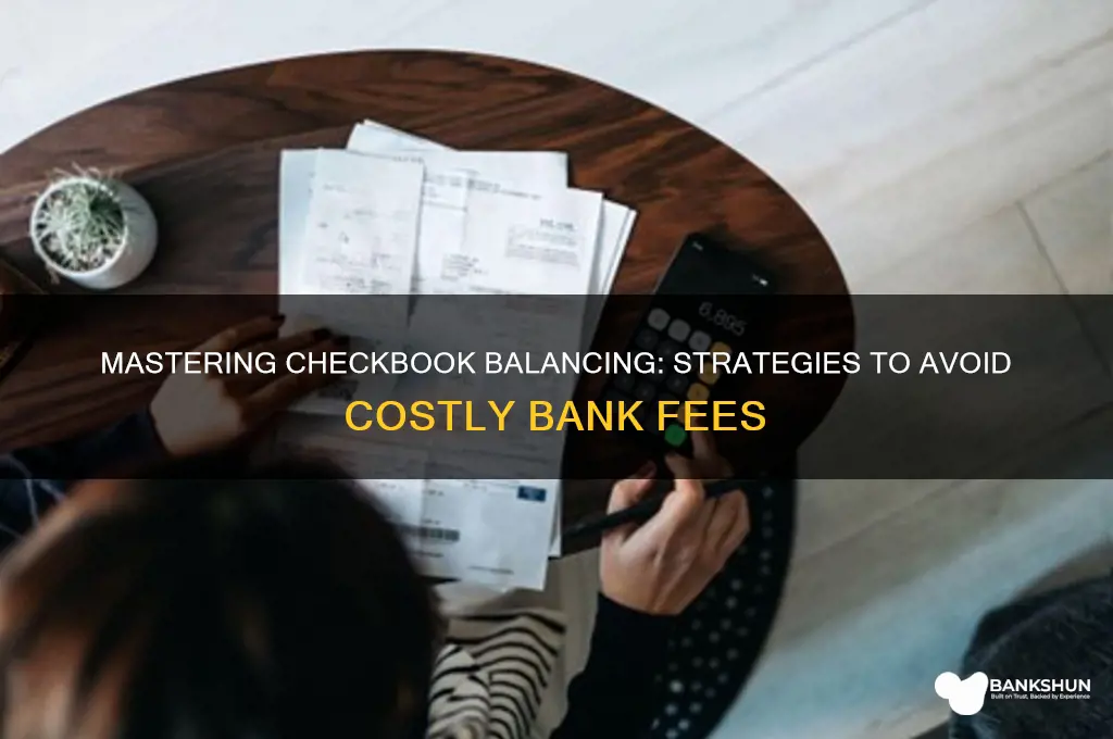 how to balance a checkbook bank fees
