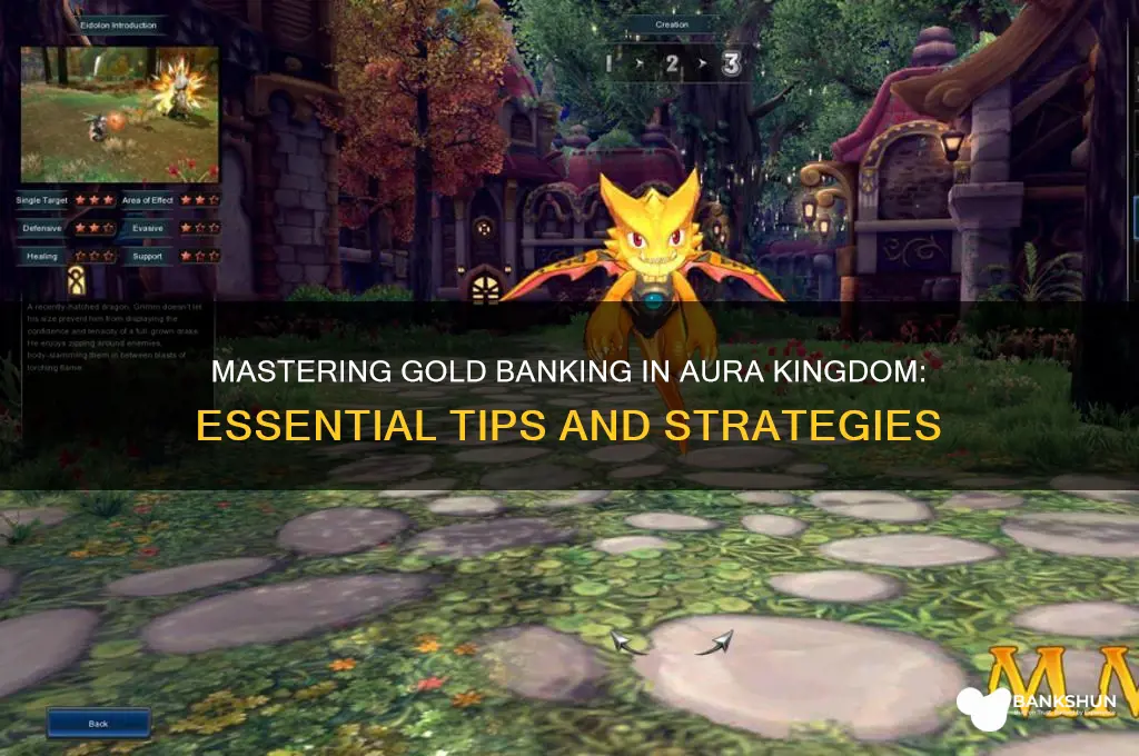how to bank my gold aura kingdom