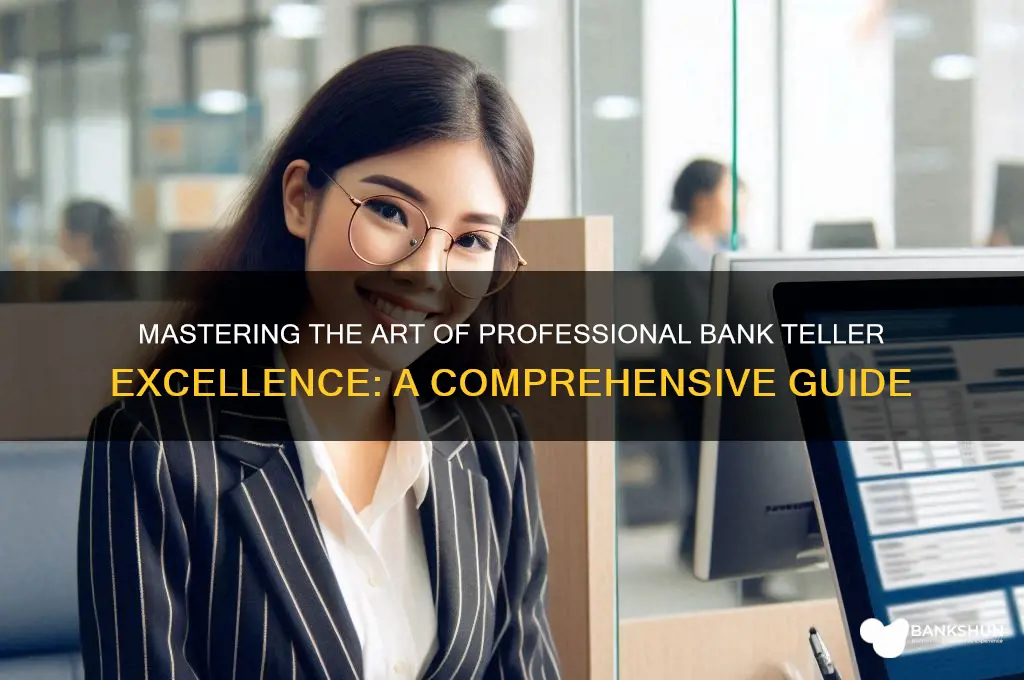 how to be a professional bank teller