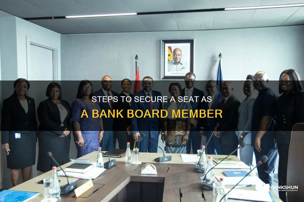 how to become a bank board member