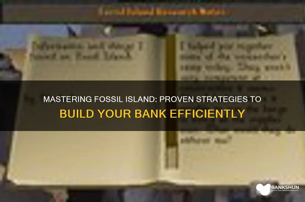 how to build bank at fossil island