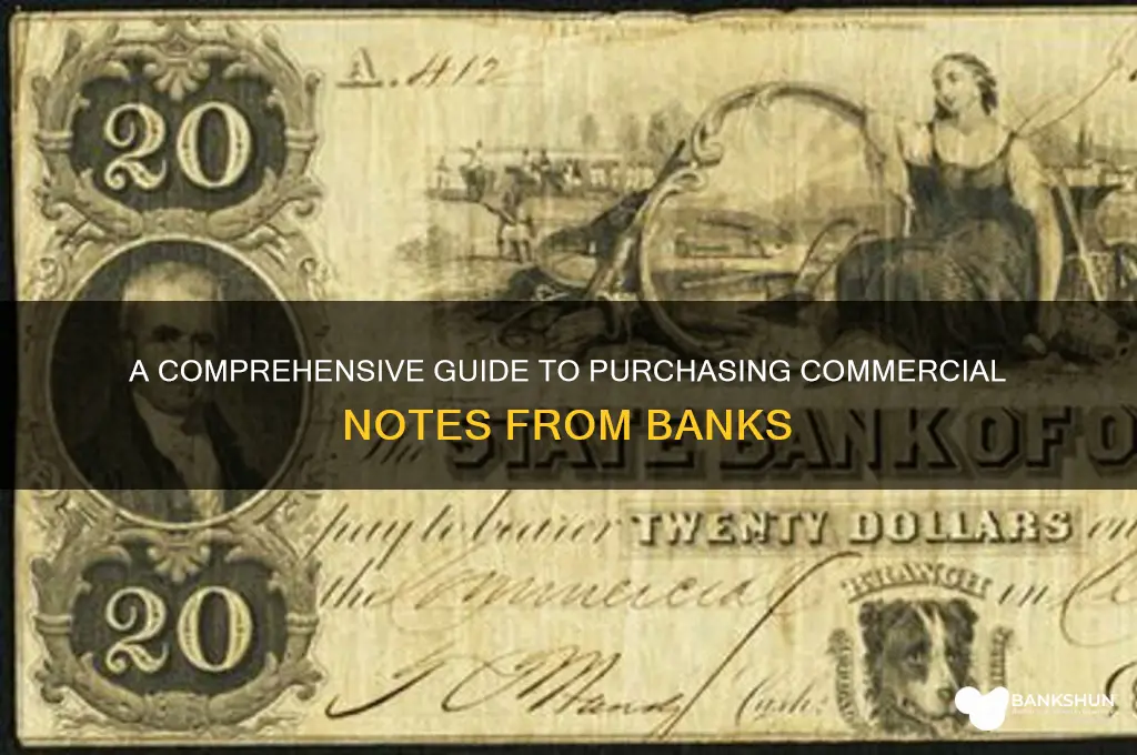 how to buy commercial notes from banks