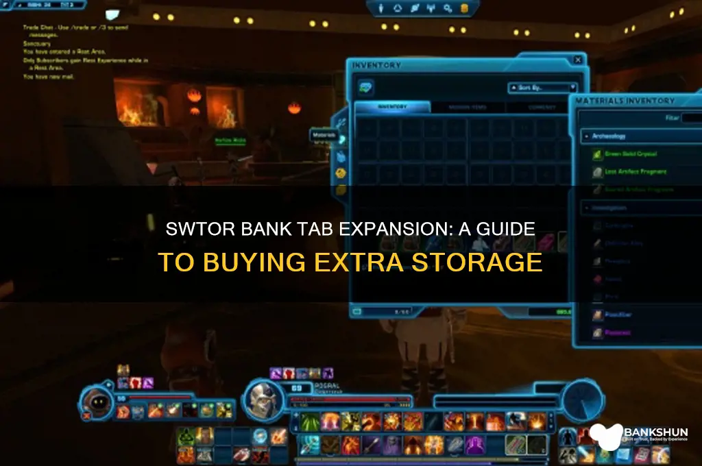 how to buy extra bank tabs swtor