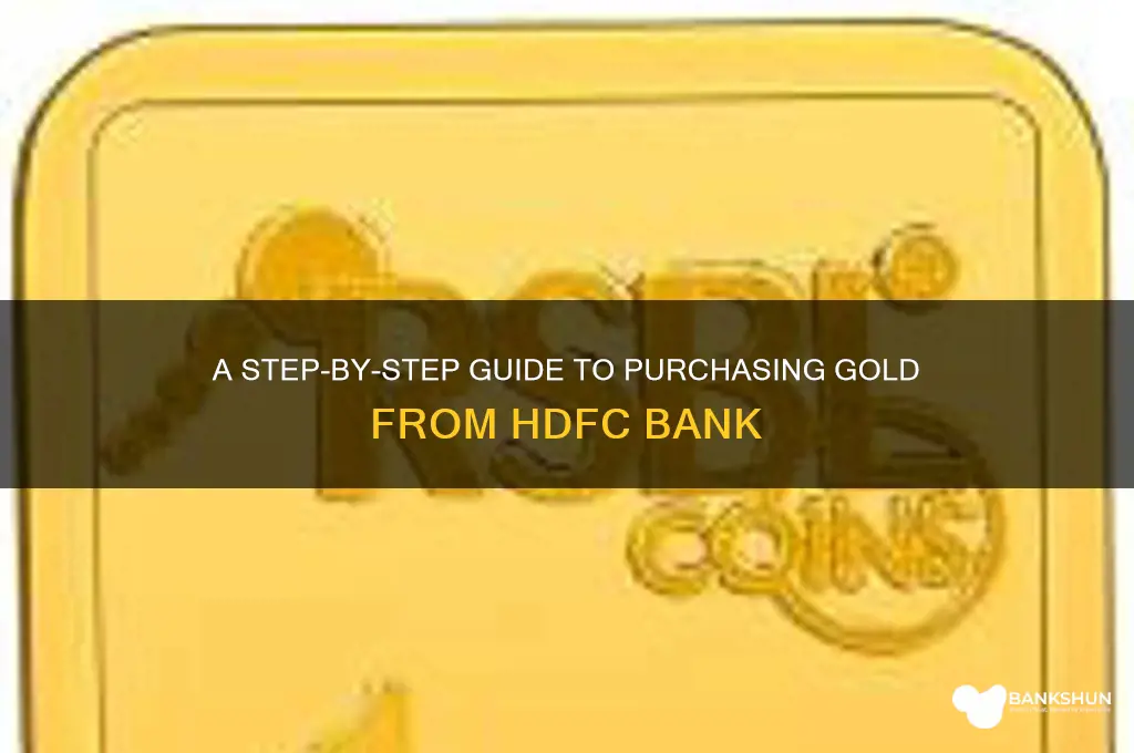 how to buy gold from hdfc bank