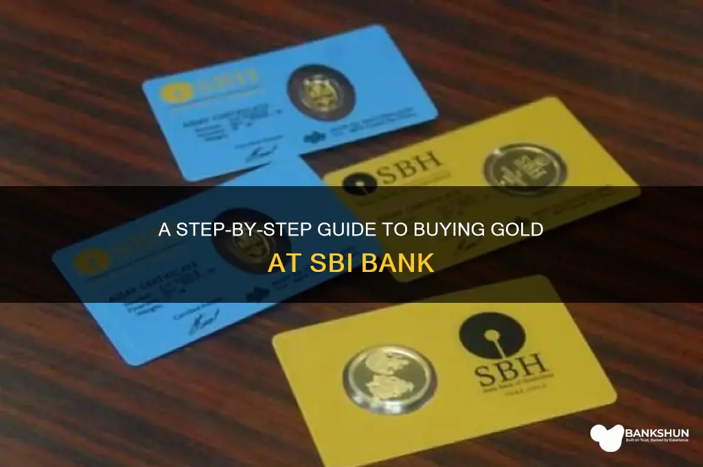 how to buy gold in sbi bank