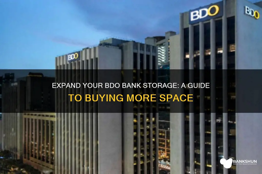 how to buy more bank space bdo