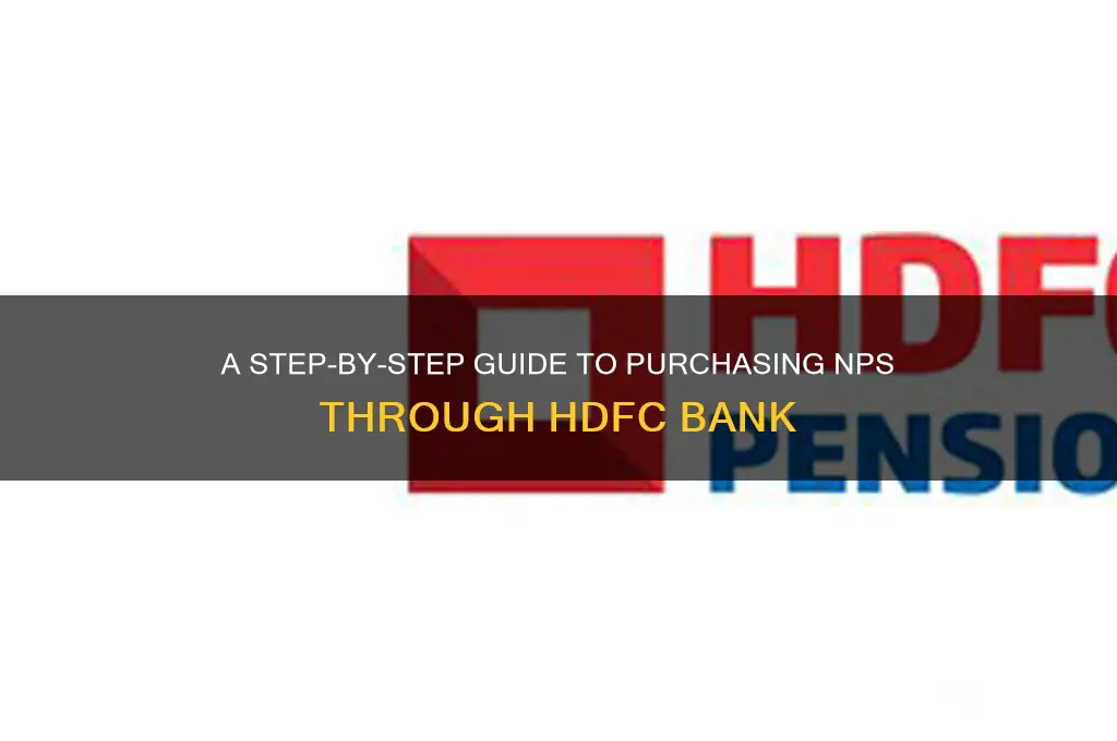 how to buy nps from hdfc bank