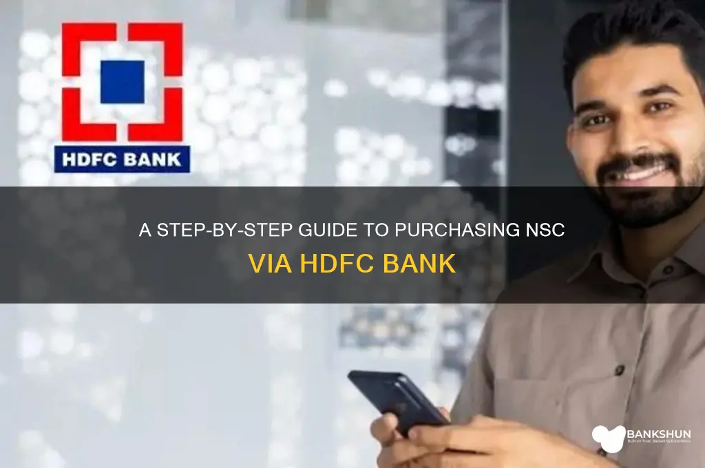 how to buy nsc from hdfc bank