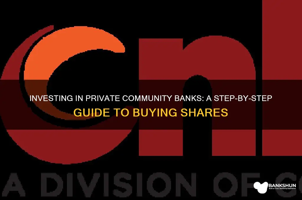 how to buy private community bank shares