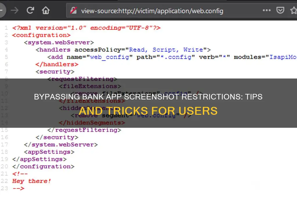 how to bypass bank app screenshot restrictions