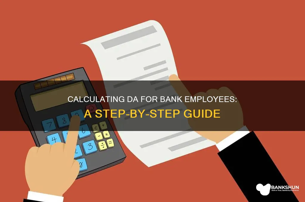 how to calculate da for bank employees
