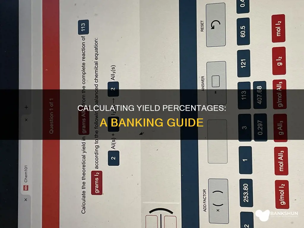 how to calculate yield percentage in banking