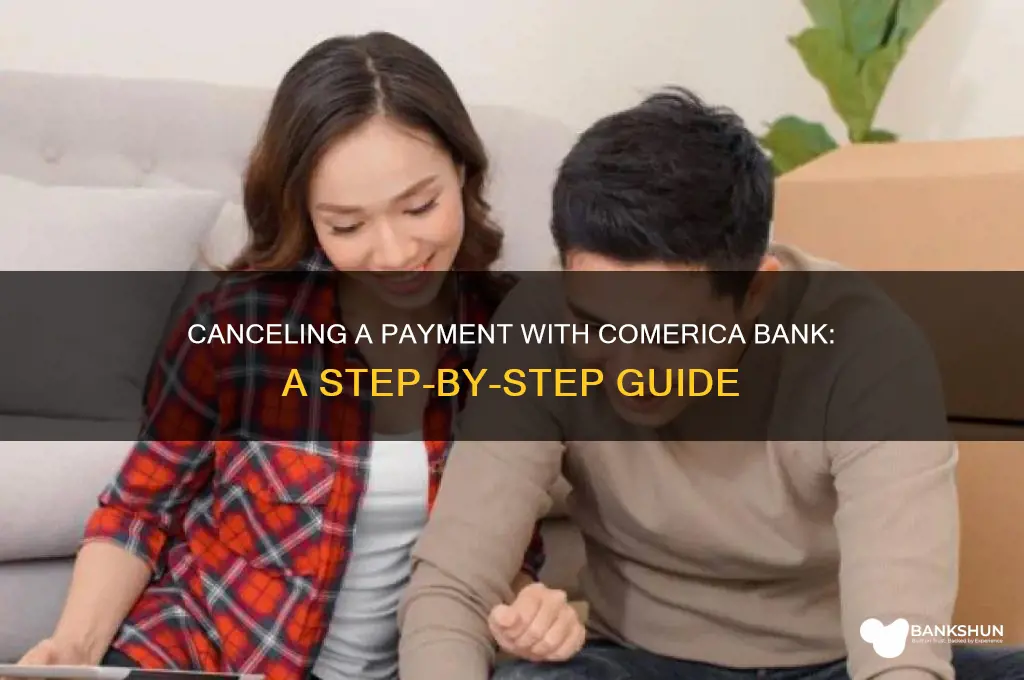 how to cancel a payment comerica bank