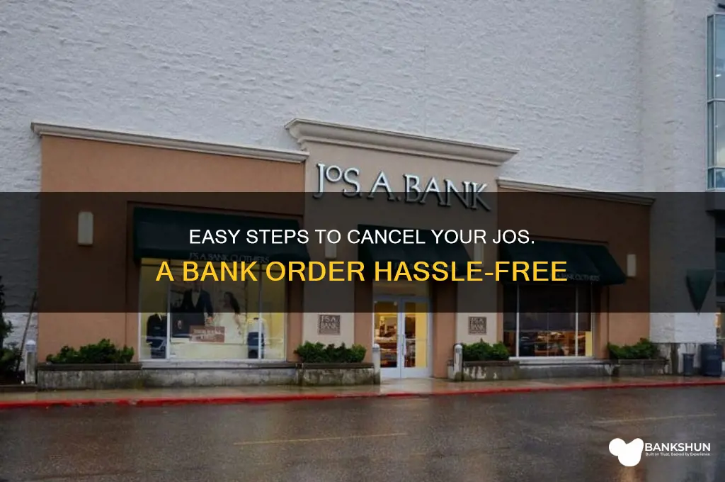 how to cancel jos a bank order