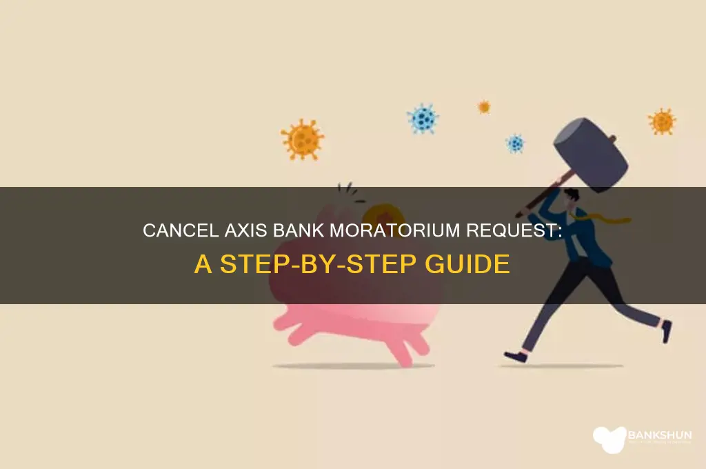 how to cancel moratorium request axis bank