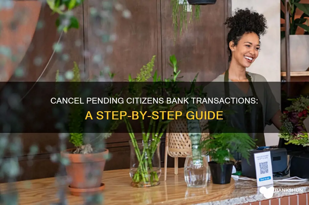 how to cancel pending transaction citizens bank