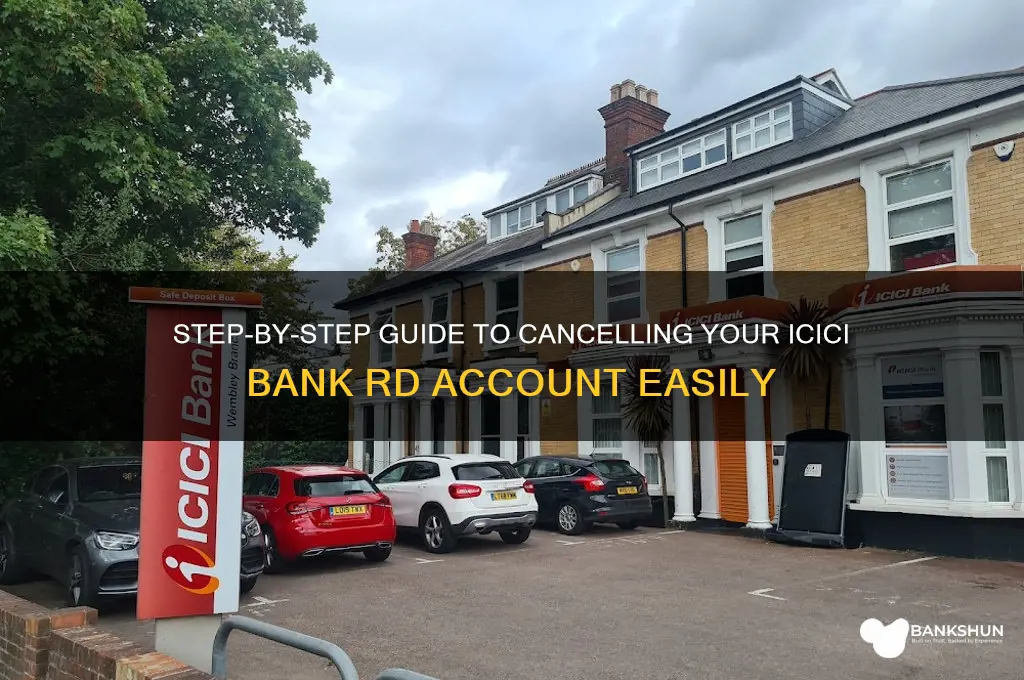how to cancel rd in icici bank