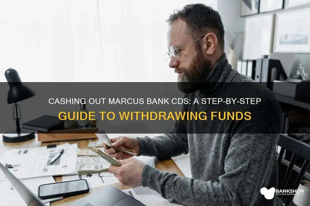 how to cash out marcus bank cds