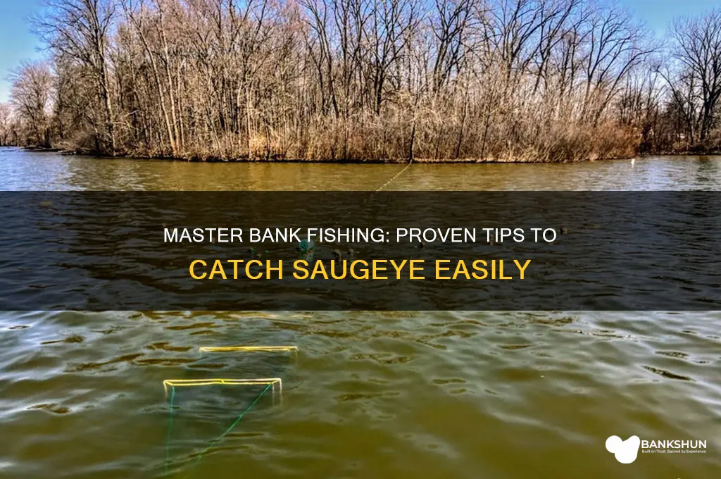 how to catch saugeye from the bank