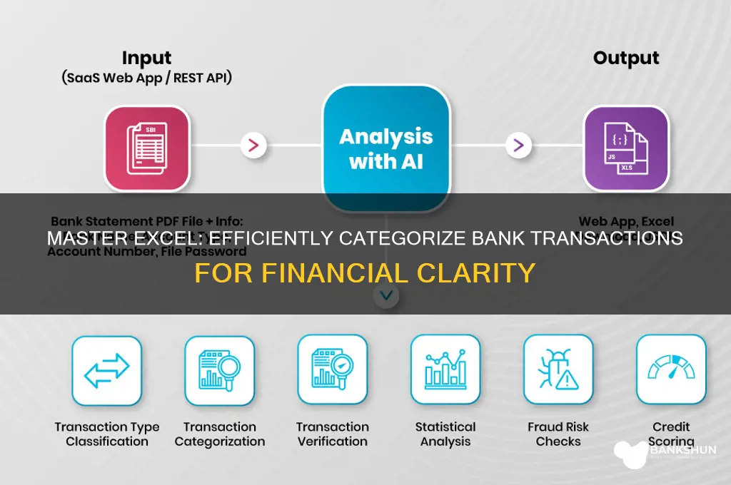 how to categorize bank transactions in excel