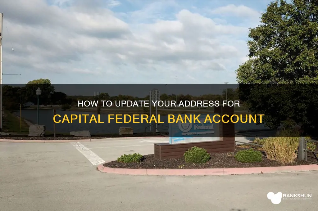 how to chabge address for bank capfed